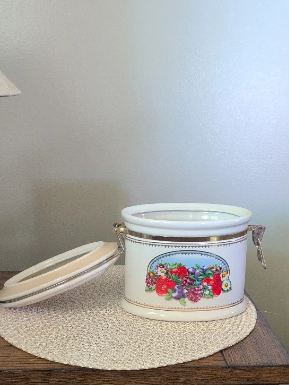 Knott's Berry Farm Foods Ceramic Canister - White